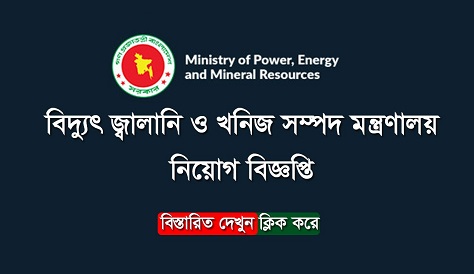 Ministry of Power, Energy and Mineral Resource Job Circular 2020
